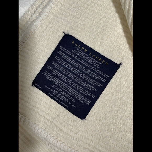 NIB Ralph Lauren Cortona Bed Ribbed Knit Blanket in Cream [SZ Queen ]‎ - Picture 8 of 12